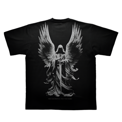 NO SACRIFICE NO VICTORY OVERSIZED GRAPHIC TEE